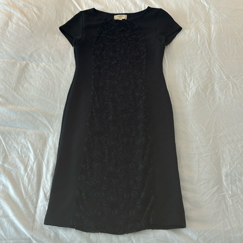 Anthropologie dress, fitted with lace inlay